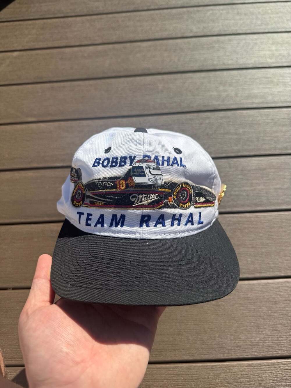 Vintage 90s Bobby Rahal Team Rahal Miller Genuine Draft IndyCar Snapback Hat
